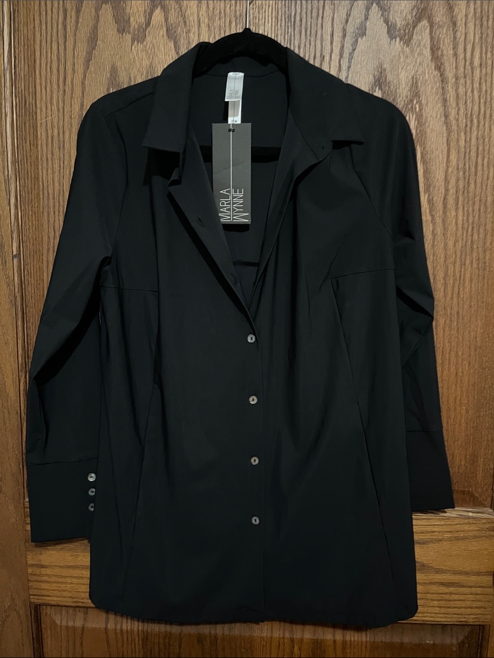 MarlaWynne Black Women's Button-Down Shirt